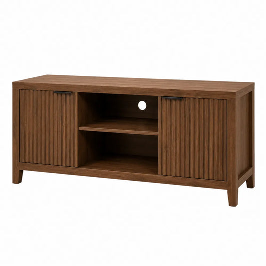 Mueble de madera de roble con puertas correderas marrón 120cm